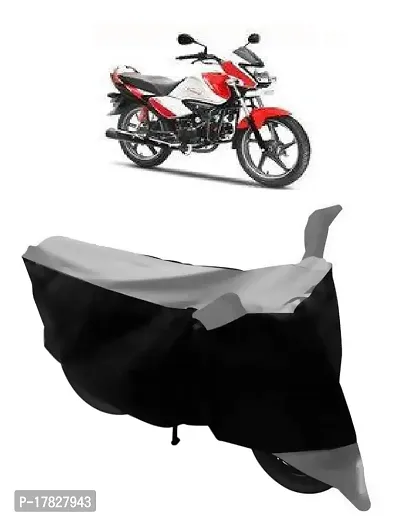 GUBBINS Two Wheeler Bike Cover Compatible with Hero Splendor I Smart Water Resistant UV Protection Cover (Grey)