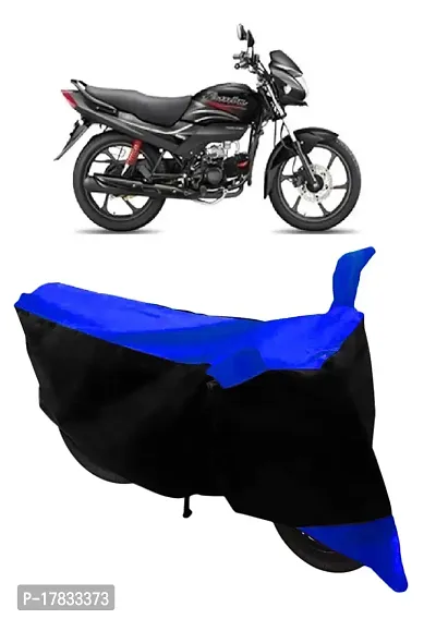 GUBBINS Two Wheeler Bike Cover Compatible with Hero Passion Pro Water Resistant UV Protection Cover (Blue)