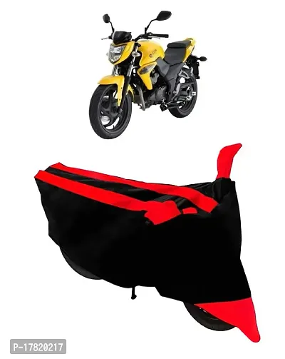 GUBBINS Semi Waterproof Motorcycle Cover Compatible with Mahindra Stallio All Weather Dustproof Cover (Red)