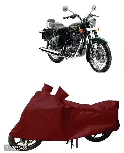 GUBBINS Presents Water Resistant  Heatproof Cover Made for Royal Enfield Bullet 500 Dustproof Cover (Maroon)