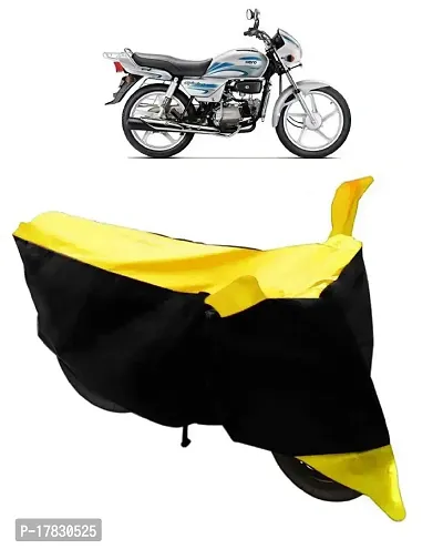 GUBBINS Two Wheeler Bike Cover Compatible with Hero Splendor Plus Water Resistant UV Protection Cover (Yellow)