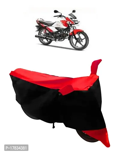 GUBBINS Two Wheeler Bike Cover Compatible with Hero Splendor I Smart Water Resistant UV Protection Cover (Red)