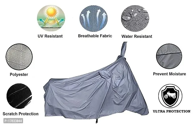 GUBBINS Presents Water Resistant Heatproof Cover Made for Royal Enfield Battle Dustproof Cover (Silver)-thumb2