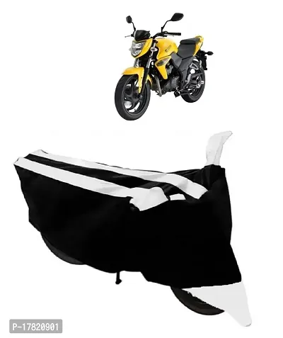 GUBBINS Semi Waterproof Motorcycle Cover Compatible with Mahindra Stallio All Weather Dustproof Cover (White)