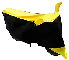 GUBBINS Two Wheeler Bike Cover - Dustproof and UV Resistant Bike Cover Compatible with Yamaha R15 V3 Water Resistant Cover - Easy Installation (Yellow Stripe)-thumb1