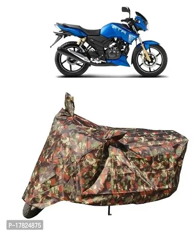 GUBBINS Presents Water Resistant Heatproof Cover Made for TVS Apache Dustproof Cover (Military)