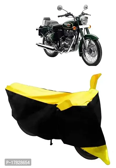 GUBBINS Two Wheeler Bike Cover Compatible with Royal Enfield Bullet 500 Water Resistant UV Protection Cover (Yellow)