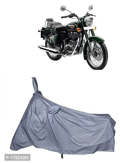 GUBBINS Presents Water Resistant Heatproof Cover Made for Royal Enfield Bullet 500 Dustproof Cover (Silver)