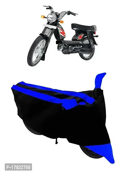 GUBBINS Semi Waterproof Motorcycle Cover Compatible with TVS Heavy Duty Super XL All Weather Dustproof Cover (Blue)