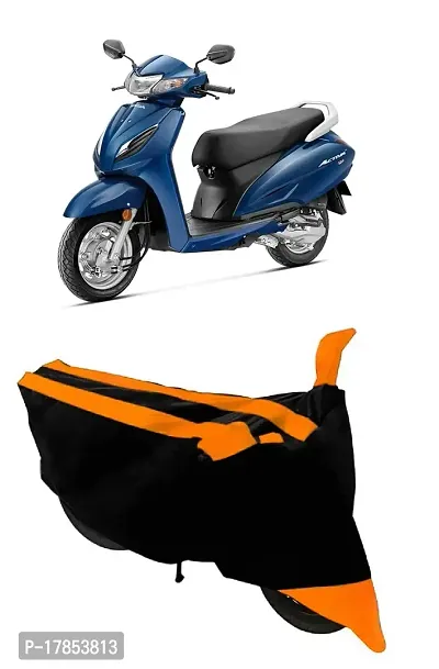 GUBBINS Semi Waterproof Scooter Cover Compatible with Honda Activa 6G All Weather Dustproof Cover (Orange)