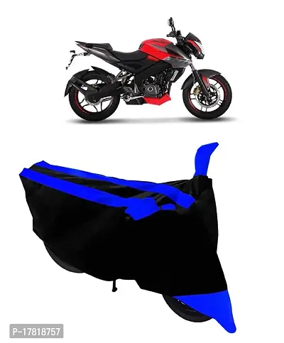 GUBBINS Semi Waterproof Motorcycle Cover Compatible with Bajaj Pulsar 200 NS DTS-i All Weather Dustproof Cover (Blue)-thumb0