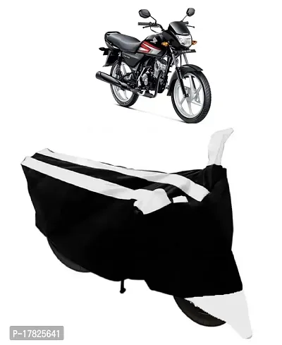 GUBBINS Semi Waterproof Motorcycle Cover Compatible with Honda CD 110 Dream All Weather Dustproof Cover (White)