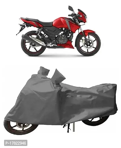 GUBBINS Presents Water Resistant Heatproof Cover Made for TVS Apache RTR 160 Dustproof Cover (Grey)-thumb0