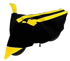 GUBBINS Semi Waterproof Motorcycle Cover Compatible with Honda CB Shine All Weather Dustproof Cover (Yellow)-thumb2