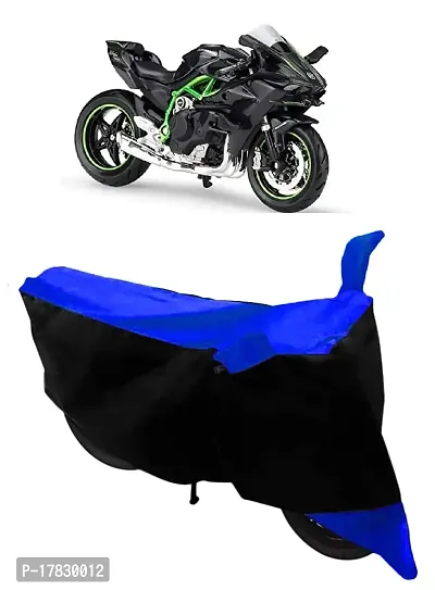 GUBBINS Two Wheeler Bike Cover Compatible with Kawasaki Ninja Water Resistant UV Protection Cover (Blue)