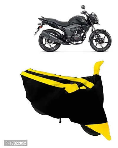 GUBBINS Semi Waterproof Motorcycle Cover Compatible with Honda Trigger All Weather Dustproof Cover (Yellow)-thumb0