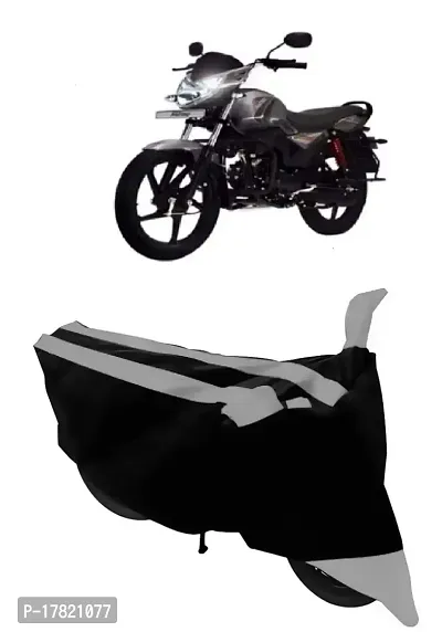 GUBBINS Semi Waterproof Motorcycle Cover Compatible with Mahindra Pantero All Weather Dustproof Cover (Grey)