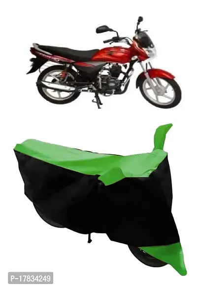 GUBBINS Two Wheeler Bike Cover Compatible with Bajaj Platina Water Resistant UV Protection Cover (Green)