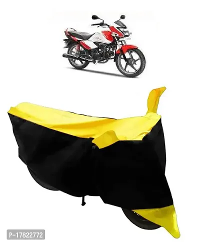 GUBBINS Two Wheeler Bike Cover Compatible with Hero Splendor I Smart Water Resistant UV Protection Cover (Yellow)-thumb0