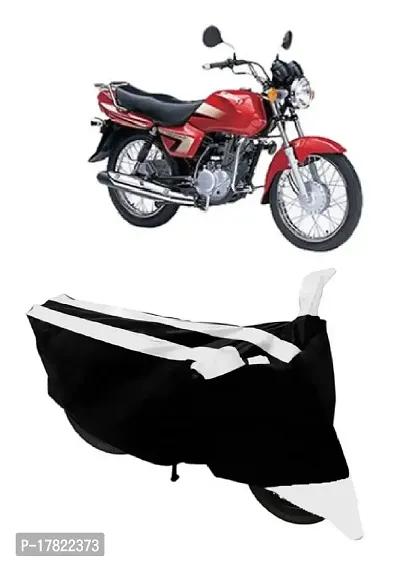 GUBBINS Semi Waterproof Motorcycle Cover Compatible with Suzuki Heat All Weather Dustproof Cover (White)