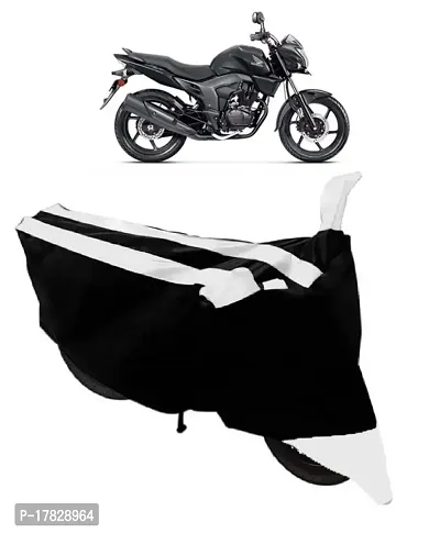 GUBBINS Semi Waterproof Motorcycle Cover Compatible with Honda Trigger All Weather Dustproof Cover (White)-thumb0