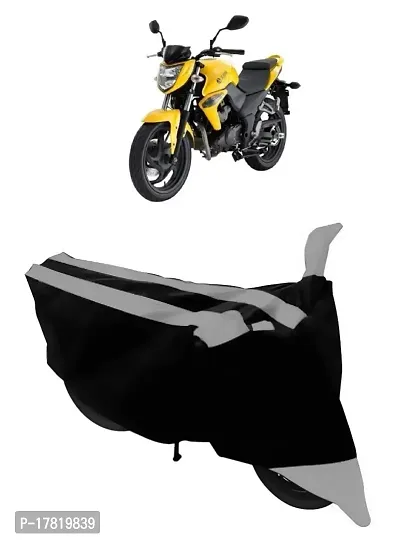 GUBBINS Semi Waterproof Motorcycle Cover Compatible with Mahindra Stallio All Weather Dustproof Cover (Grey)