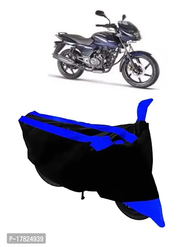 GUBBINS Semi Waterproof Motorcycle Cover Compatible with Bajaj Pulsar 150 All Weather Dustproof Cover (Blue)