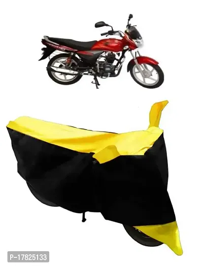 GUBBINS Two Wheeler Bike Cover Compatible with Bajaj Platina Water Resistant UV Protection Cover (Yellow)