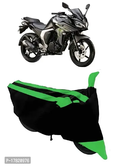 GUBBINS Semi Waterproof Motorcycle Cover Compatible with Yamaha Fazer All Weather Dustproof Cover (Green)