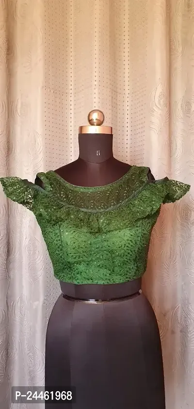 Reliable Brocade Self Design Stitched Blouses For Women-thumb0