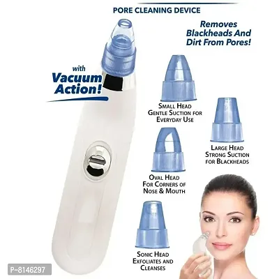 4 In 1 Blackhead Whitehead Extractor Remover Device Acne Pimple Pore Cleaner (Vacuum Suction Tool)-thumb0