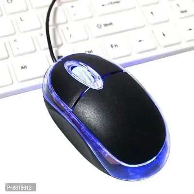 Portable 3D Optical Wired USB Mouse with 1.5m Cable (Black)-thumb0
