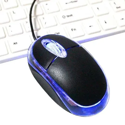Portable 3D Optical Wired USB Mouse with 1.5m Cable (Black)