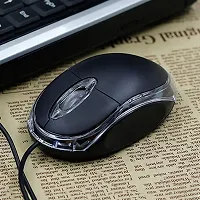 Portable 3D Optical Wired USB Mouse with 1.5m Cable (Black)-thumb1