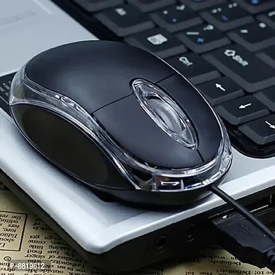 Portable 3D Optical Wired USB Mouse with 1.5m Cable (Black)-thumb4