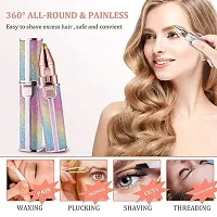 Branded Portable eyebrow trimmer for women, epilator for women, facial hair remover for women, Face, Lips, Nose Hair Removal Electric Trimmer with Light Rainbow-thumb3