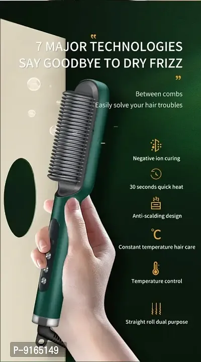 PTC Heating Electric Hair Straightener HQT-909B Hair Straightener Brush-thumb0