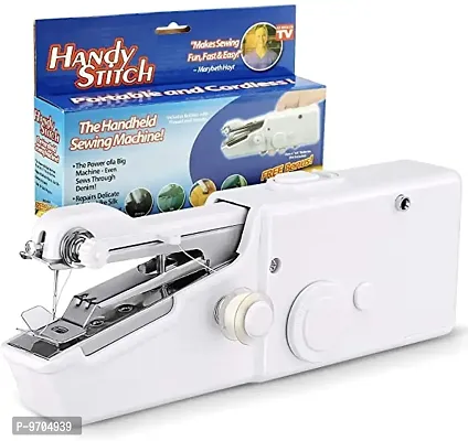 Handy Sewing/Stitch Handheld Cordless Portable White Sewing Machine for Home Tailoring, Hand Machine | Mini Silai | White Hand Machine-thumb0