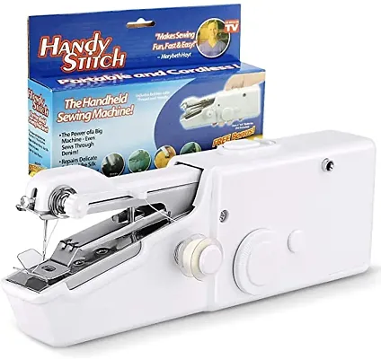 Handy Sewing/Stitch Handheld Cordless Portable White Sewing Machine for Home Tailoring, Hand Machine | Mini Silai | White Hand Machine