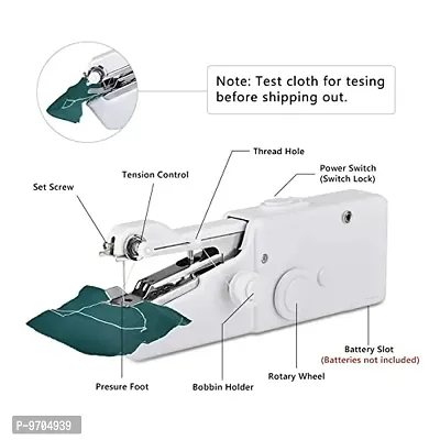 Handy Sewing/Stitch Handheld Cordless Portable White Sewing Machine for Home Tailoring, Hand Machine | Mini Silai | White Hand Machine-thumb2