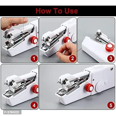 Handy Sewing/Stitch Handheld Cordless Portable White Sewing Machine for Home Tailoring, Hand Machine | Mini Silai | White Hand Machine-thumb4