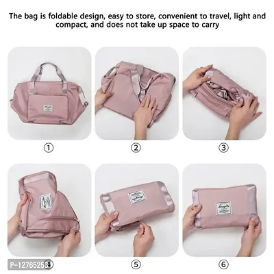 Foldable Expandable Dry Wet Waterproof Duffel Yoga Weekend Shoulder Gym Luggage Travel Bag Women 1piece-thumb4