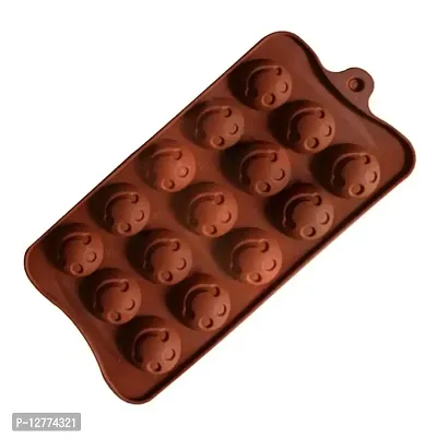 Food Grade Non-Stick Reusable Silicone Smile Shape 15 Cavity Chocolate Molds / Baking Trays-thumb0