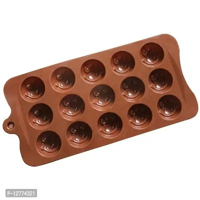 Food Grade Non-Stick Reusable Silicone Smile Shape 15 Cavity Chocolate Molds / Baking Trays-thumb3