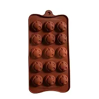 Food Grade Non-Stick Reusable Silicone Smile Shape 15 Cavity Chocolate Molds / Baking Trays-thumb3