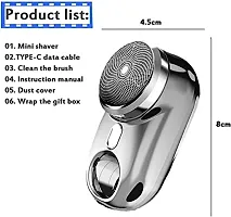 Mini Shave Portable Electric Shaver Zao Electric Face Razor For Men Mini Shaver Portable Electric Shaver Mini Shave Portable Electric Shaver Silver Green Hair Removal Shavers-thumb2