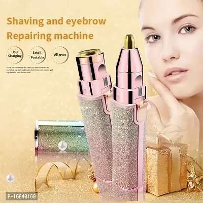 Flawless Eyebrow Hair Remover Stylish  Fashionable Rechargeable Facial Hair Trimmer for Women Painless, Portable  Precise Epilator for Women with LED Light Suitable for Facial, Legs, Armpit and Biki-thumb0