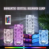 Crystal Table Lamp Rose Lamp with Touch Control, 16 Colors Changing RGB Night Light, Romantic Valentines Day Gift Night Light, USB Rechargeable Battery LED Lamp for Bedroom Living Room Party Decor-thumb4