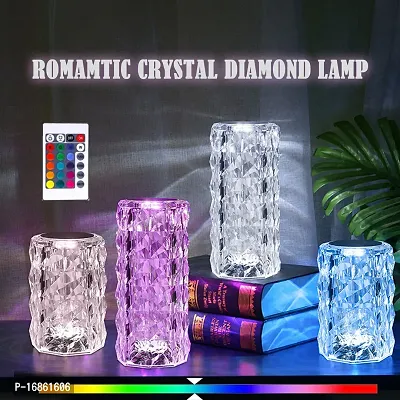 Crystal Table Lamp Rose Lamp with Touch Control, 16 Colors Changing RGB Night Light, Romantic Valentines Day Gift Night Light, USB Rechargeable Battery LED Lamp for Bedroom Living Room Party Decor-thumb5