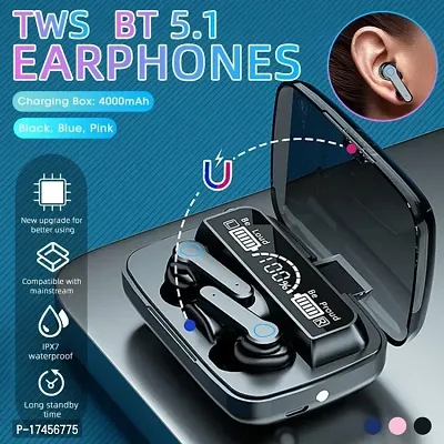Version M19 Tws Headsets Earphones Wireless Bluetooth Earbuds Black True Wireless-thumb3